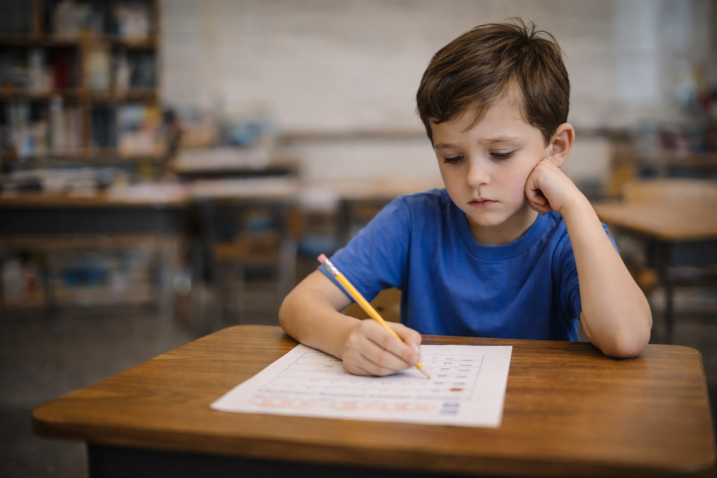 test anxiety kid pic